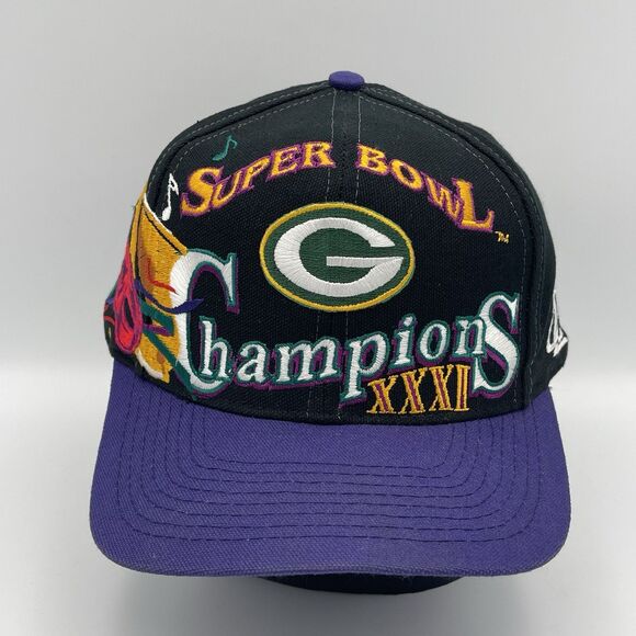 Vintage Logo Athletic Super Bowl XXXI Green Bay Packers NFL Snapback Hat Cap - Picture 1 of 10